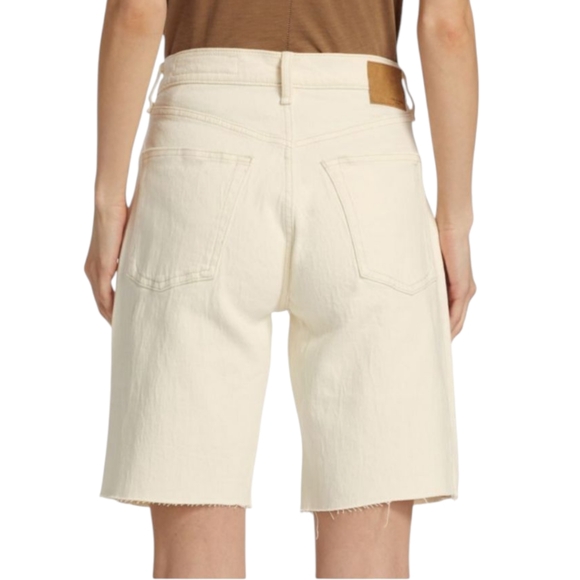 rag & bone Pants - Rag & Bone Vintage Bermuda Mid Rise Shorts Jorts Ecru Denim Size 28